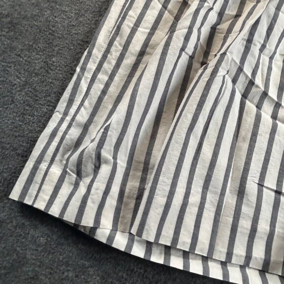 Ann Taylor LOFT Pleated A-Line Skirt Women Size 14 Knee Length Ivory Blue Stripe - Picture 3 of 9